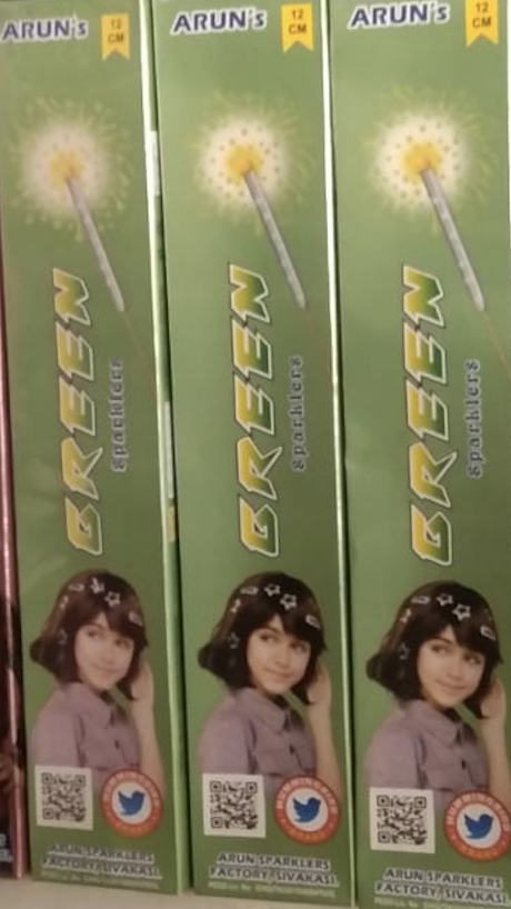 12 cm Green Sparklers — Sparklers